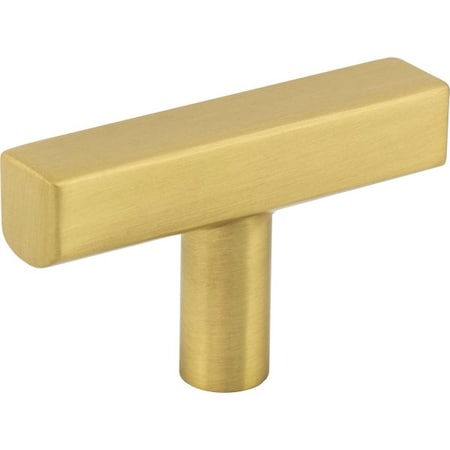 Jeffrey Alexander 2" Brushed Gold Dominique Cabinet "T" Knob 845T-BG